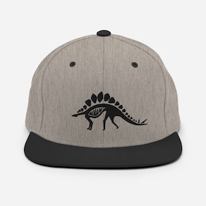 Stegosaurus Fossil Snapback Hat for Adult