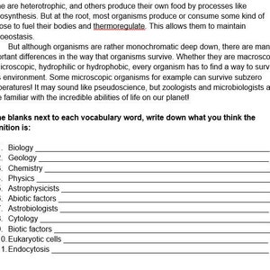 7th Grade Greek/Latin Roots and Practice Worksheet - 7th Grade Science