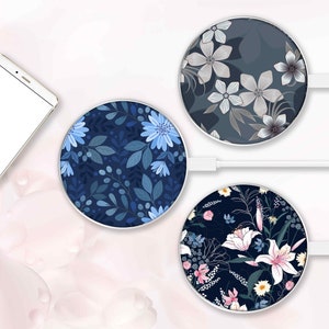 Wireless Charger Pad Universal iPhone Android Original Design Charging Station Medallion Fast Charging Gift Holiday Abstract Floral