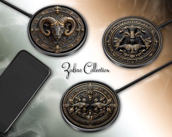 Chargeur sans fil Zodiac Medallion, charge rapide 15 W