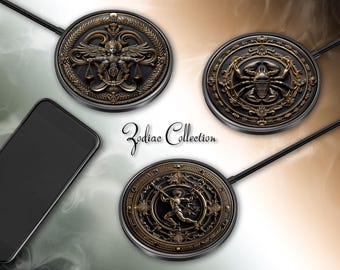 Chargeur sans fil Zodiac | Tapis de charge rapide universel, cadeau céleste