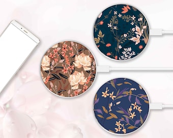 Bloc chargeur sans fil floral, Station de charge rapide, Cadeau