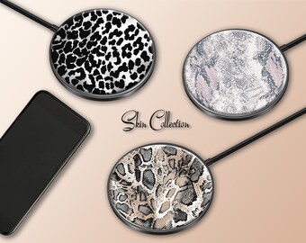Chargeur sans fil Cheetah & Snake Skin : chargeur Qi universel
