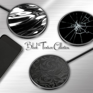 Wireless Charger Pad Universal iPhone Android Original Design Charging Station Medallion Fast Charging Gift Holiday Marble Black