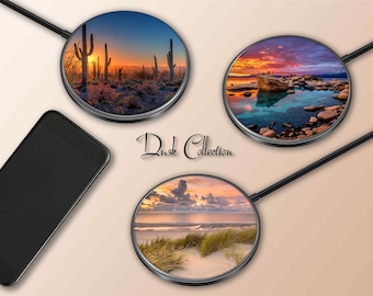 Chargeur sans fil Sunset Landscape, cadeau station de charge rapide