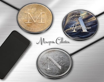 Chargeur sans fil Monogram | Station de charge rapide personnalisée