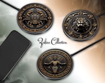 Chargeur de téléphone sans fil Zodiac, charge rapide 15 W
