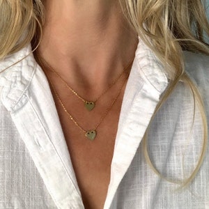 Heart pendant • Necklace • Gift • Minimalist • Boho • Mothers Day • Valentine’s Day • Jewellery • Gift idea • Gold Necklace Layer