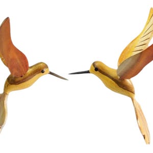 wooden hummingbird handmade