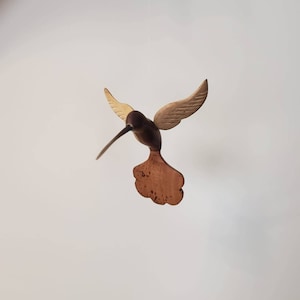 Wood Hummingbird Sculpture