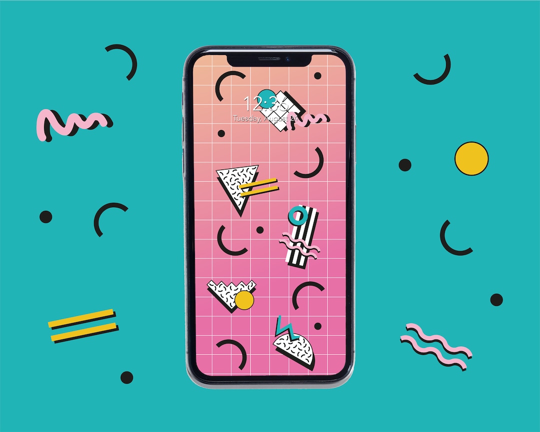 80s Phone Wallpaper Memphis Design Pattern 80s Retro Pattern 90s