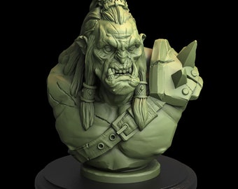 Scarred Orc Bust | Tytan Troll | Bust 100mm