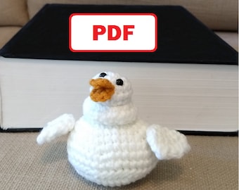 PDF Crochet Pattern Only: Fat Duck Amigurumi Plushie