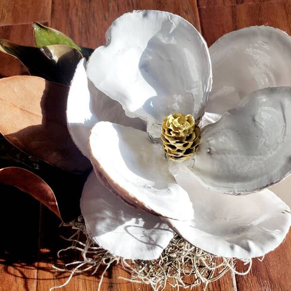 Oyster Shell Magnolia Flowers - Etsy