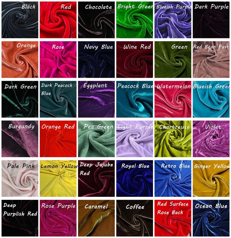 Pure Silk Velvet Fabric With More Colors, Silk Velvet Fabric for Dress ...