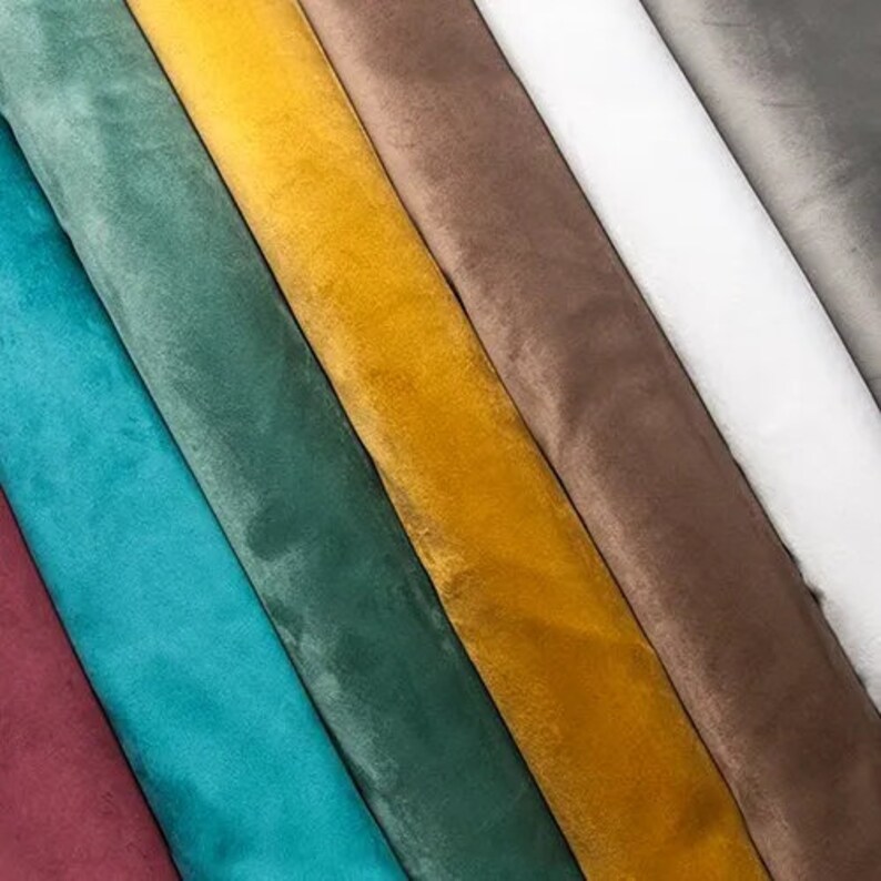 Luxury Velvet Fabric for Upholstery by the Metre, Curtains, Drapery