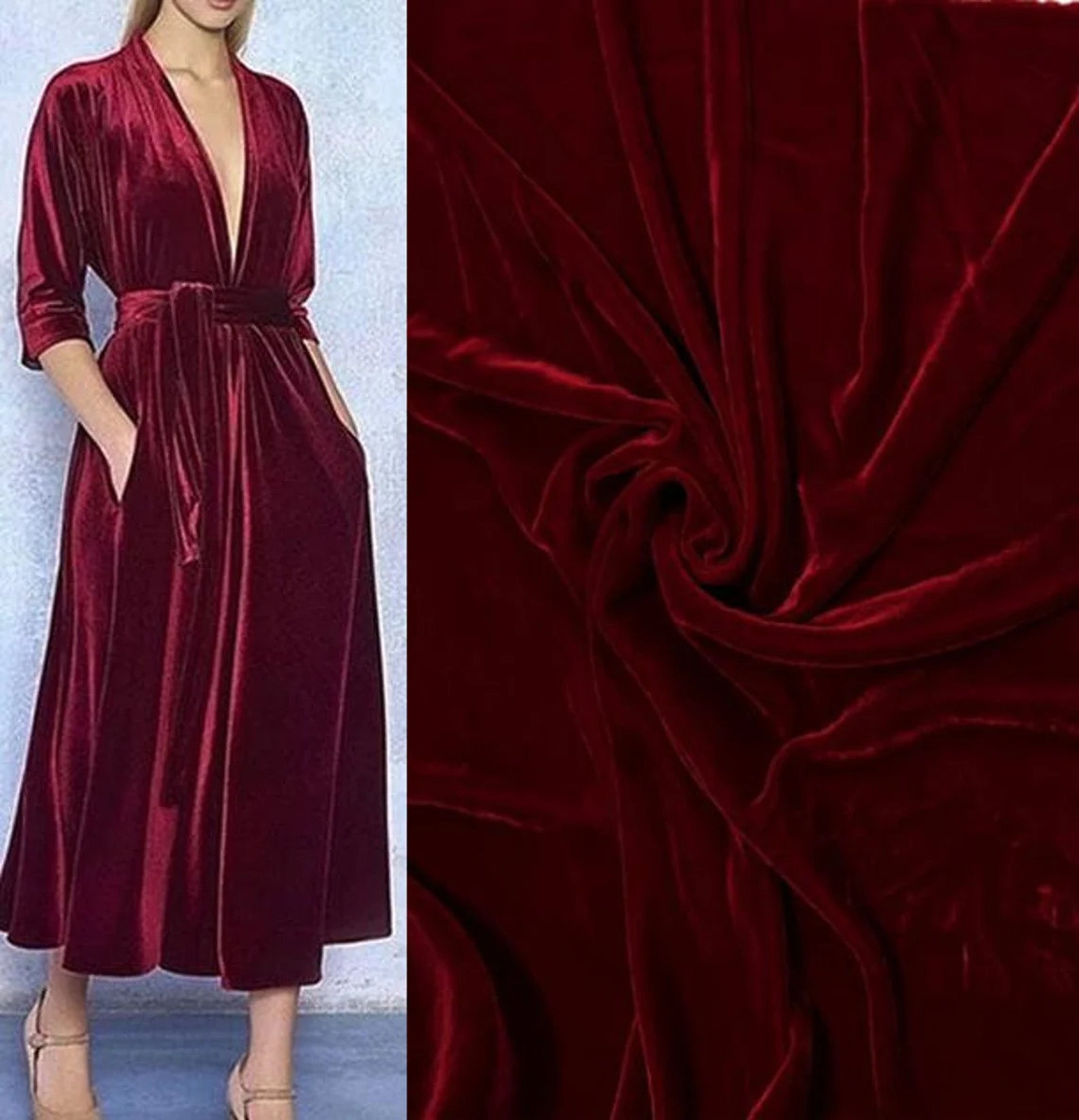 Pure Silk Velvet Fabric With More Colors, Silk Velvet Fabric for Dress
