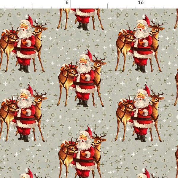 Retro Christmas Fabric Etsy