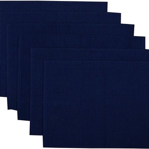 Yourtablecloth Ribbed Cotton Placemats – Placemat with Thicker Construction – Heavy Duty, Eco Friendly & Elegant Large Placemats –Set of...