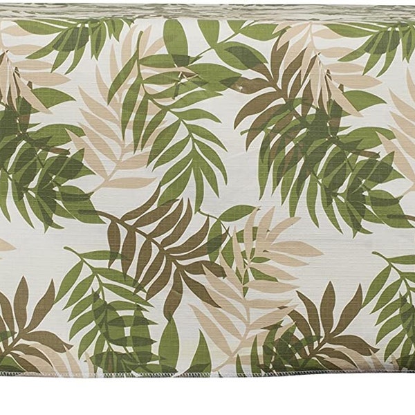 Yourtablecloth Printed Vinyl Tablecloth with Flannel Backing for The Home, Picnics, Events, Indoor and Outdoor Dining (Tropical Fern,...