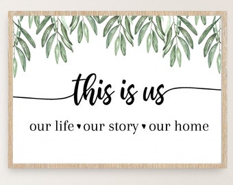 This is Us Sign Black Large Printable Sign Horizontal - Etsy