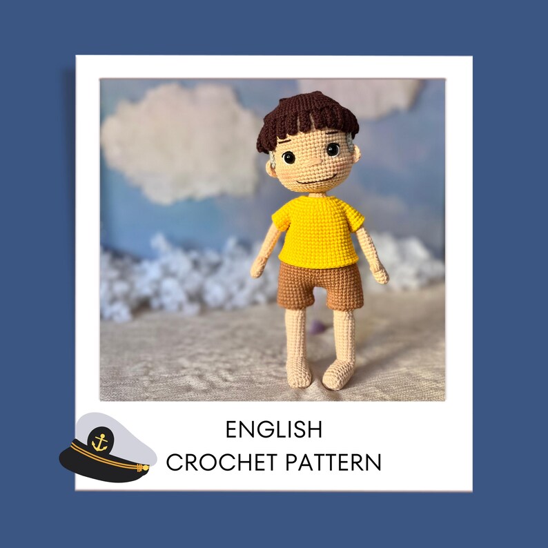 Crochet Pattern for Little Cute Boy english PDF Etsy
