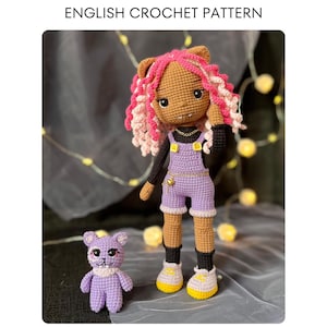 Patrón de crochet amigurumi: Muñeca Lobato / PDF en inglés