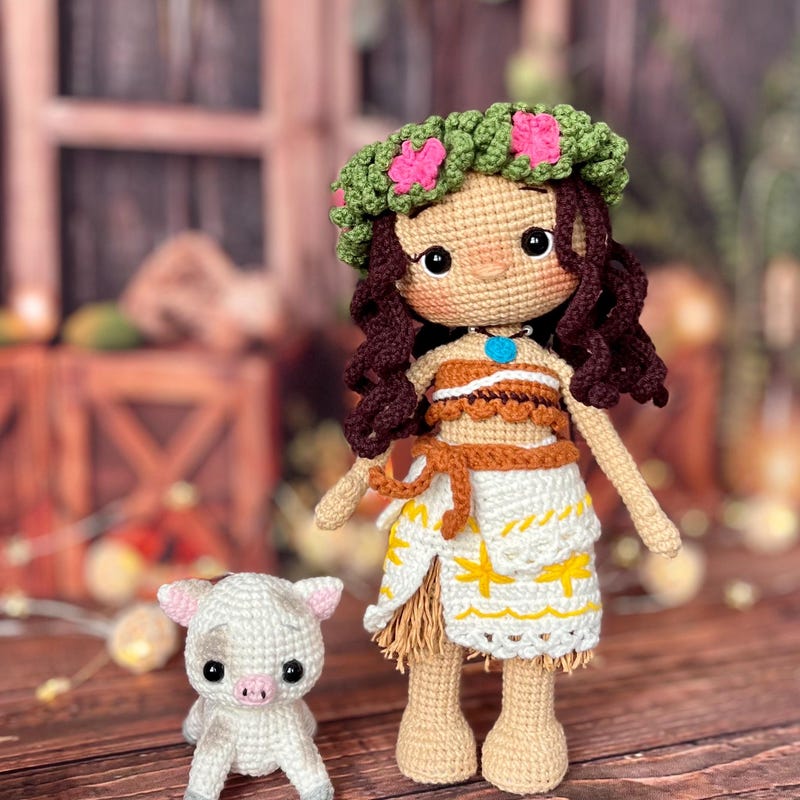 Mona Api G Crochet Pig Moana - Etsy