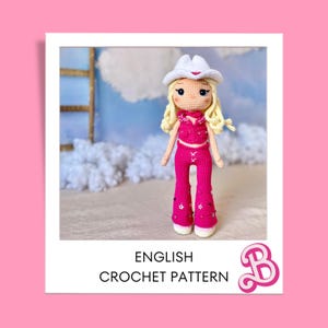 Häkelanleitung für Pink Cowgirl (Inspiriert von Barbie) (US Version | English PDF)