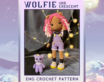 Modèle au crochet pour loup-garou Wolfie | Poupée Clawdeen Wolf (PDF anglais)