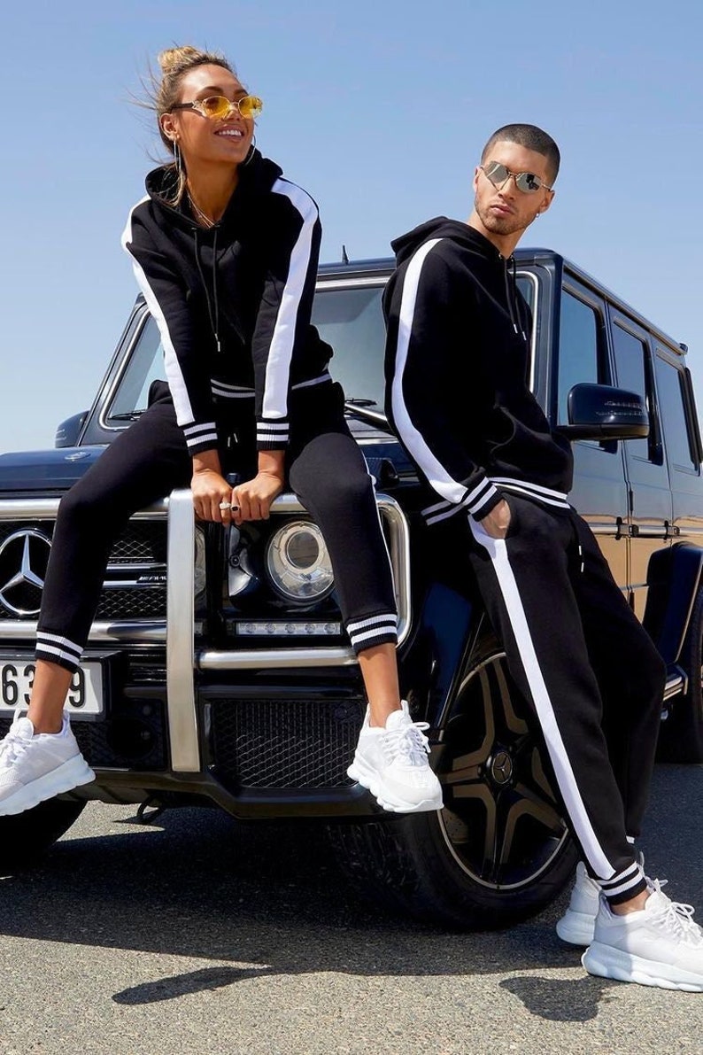 Couple Sweatsuits/Tracksuit for Workout Matching Couple Jogging