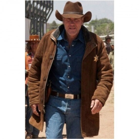 Handmade Longmire Walt Mysteries Robert Sheriff Taylor Coat Brown Suede Leather Jacket