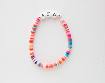 Alpha Gamma Delta Sorority Bracelet, AGD Sorority Initiation Gifts, Big Little Sorority Gift Ideas