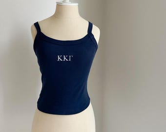 Kappa Kappa Gamma Shirt: Custom Greek Letter Tank Top, Embroidered Sorority Merch, Sorority Apparel Gift, Bid Day, TrendingAbove