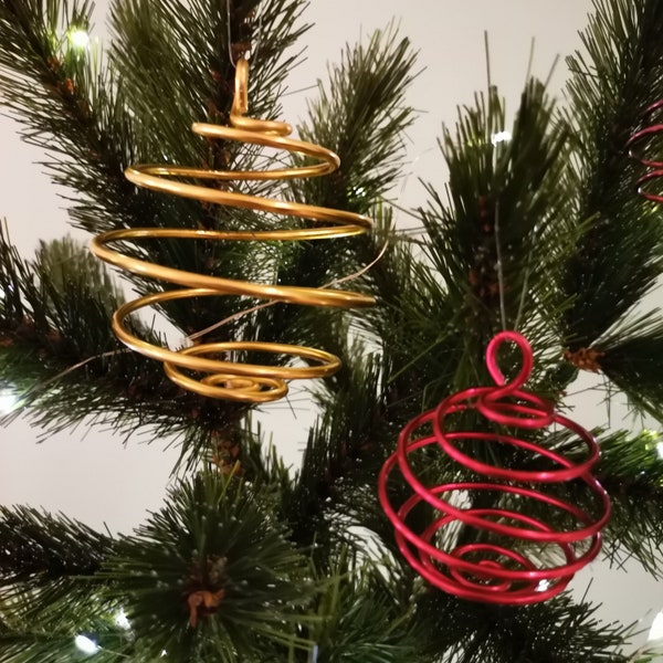 Set Draht-Christbaumkugeln - Trend - modern - Christbaumschmuck - Weihnachtsbaum - Weihnachtsdeko - Besonders - ausgefallen - KreativSandy