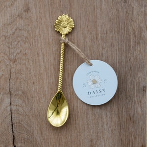 Gold Spoon Gold Teaspoon Daisy Teaspoon Gold Cutlery