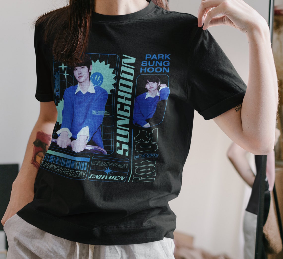 ENHYPEN Sunghoon Shirt Tshirt Merch Kpop Clothing Vintage Etsy UK