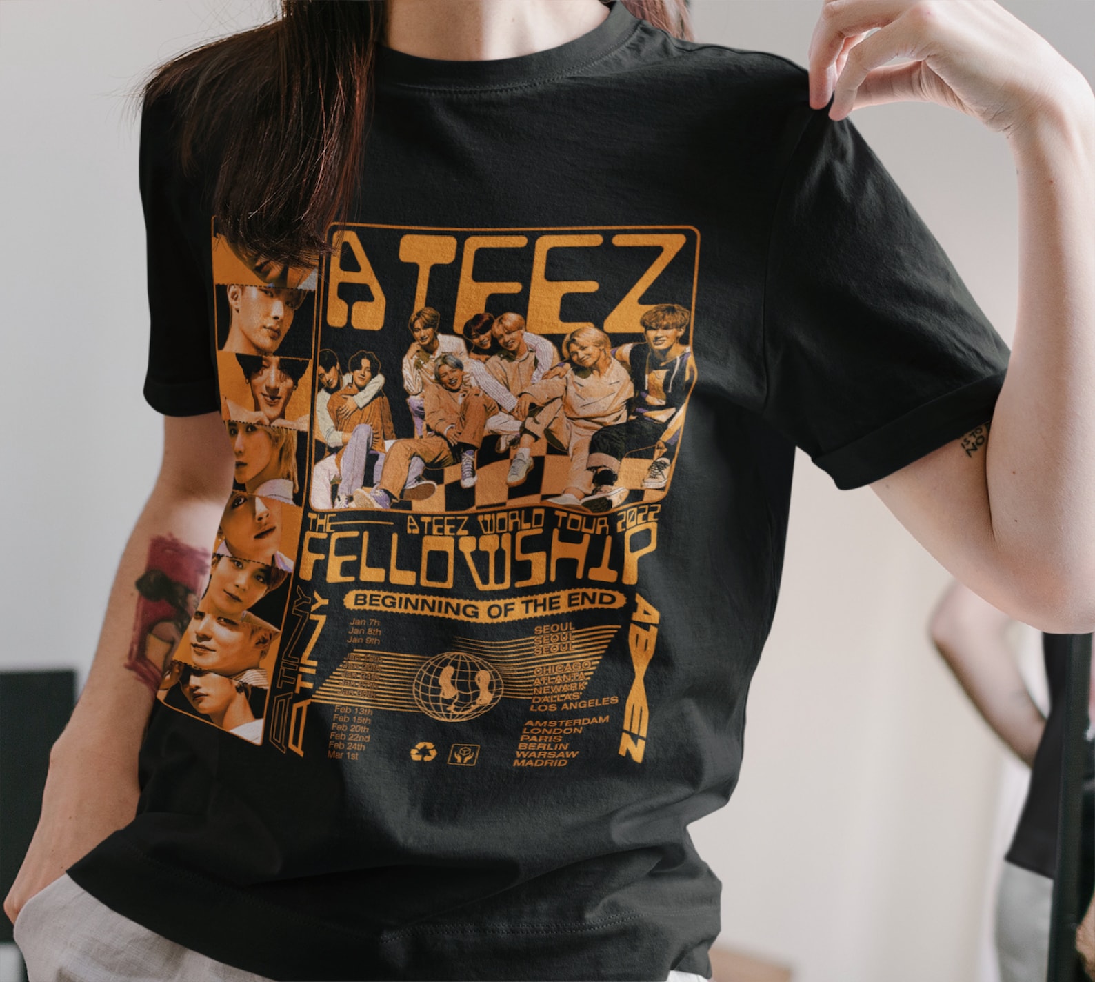 ATEEZ Shirt Tshirt Tee Merch Ateez the Fellowship Tour 2022 Etsy
