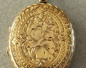 Large Victorian 9ct Back and Front Locket