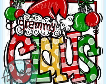 Grammy Claus htv-overdracht - Grammy-shirt warmteoverdracht - Grammy-shirtontwerp - Blessed Grammy-sublimatie - Grammy Christmas-zeefdruk htv