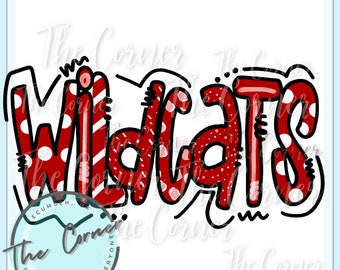 Transfer termiczny Wildcats - Transfer HTV maskotki Wildcats - Transfer sublimacyjny drużyny piłkarskiej - Transfer na koszulkę Wildcats - Sublimacja Wildcat