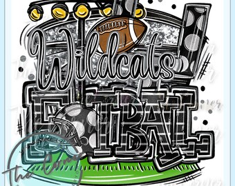 Transfer termiczny Wildcats - Transfer HTV maskotki Wildcats - Transfer sublimacyjny drużyny piłkarskiej - Transfer na koszulkę Wildcats - Sublimacja Wildcat
