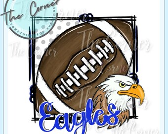Transferencia por termoprensado de Eagle Football - Transferencia HTV de Eagle Cheer - Transferencia por sublimación del equipo de fútbol americano - Transferencia para camisetas de Eagle - Transferencia para la banda de Eagle