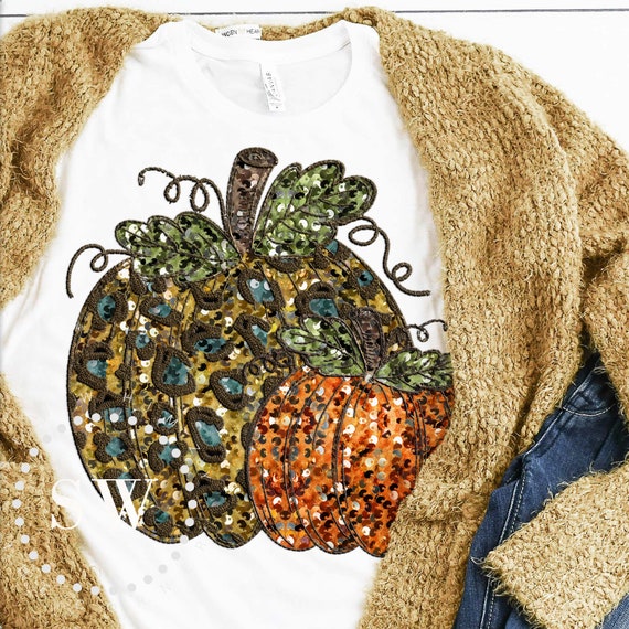 Leopard Pumpkin and Leaves Tee Leopard Pumpkin and Leaves Tee