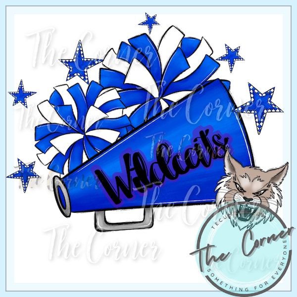 Wildkatze jubeln Heat Press Transfer- Wildkatzen Cheerleader HTV Transfer- Cheer Sublimation Transfer- Wildcat Shirt Transfer- Cheer Transfer
