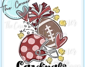 Vinilo termoadhesivo de los Cardinals - Vinilo termoadhesivo de la mascota de los Cardinals - Vinilo termoadhesivo del equipo de los Cardinals - Sublimación del equipo de los Cardinals - Vinilo termoadhesivo para camisetas de fútbol americano - Cardinal