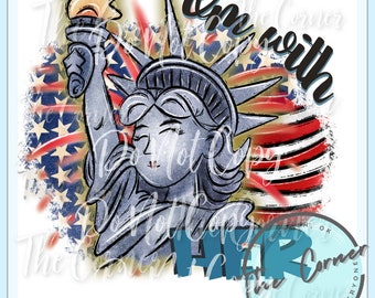 American Flag Patriotic htv- 4th of July sublimation transfer- I'm with her heat transfer- Flag5 heat transfer- 4th of July htv transfer