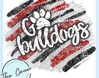 Bulldog Heat Press Transfer- Bulldogs Mascot HTV transfer- Football Team sublimation transfer- Bulldog shirt transfer- Team transfer HTV
