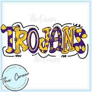 Trojans Heat Press Transfer- Go Trojans Mascot HTV transfer- Football Team sublimation transfer- trojan shirt transfer- Team transfer HTV