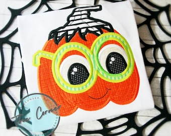 Halloween Pumpkin applique shirt- Pumpkin Fall shirt-Fall pumpkin shirt- Birthday party shirt- Kids Applique shirt- Halloween tee shirt